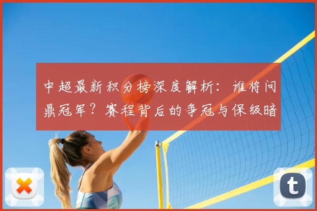 中超最新积分榜深度解析：谁将问鼎冠军？赛程背后的争冠与保级暗战